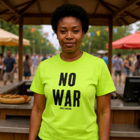 No War: Basic T-Shirt (Safety Green)