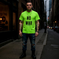 No War: Basic T-Shirt (Lime)
