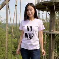 No War: Basic T-Shirt (Light Pink)