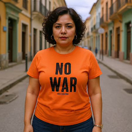 No War: Basic T-Shirt (Athletic Orange)