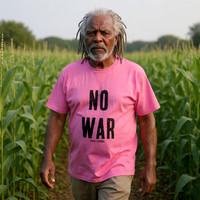 No War: Basic T-Shirt  (Athletic Pink)