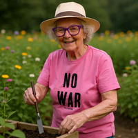 No War: Basic T-Shirt  (Athletic Pink)