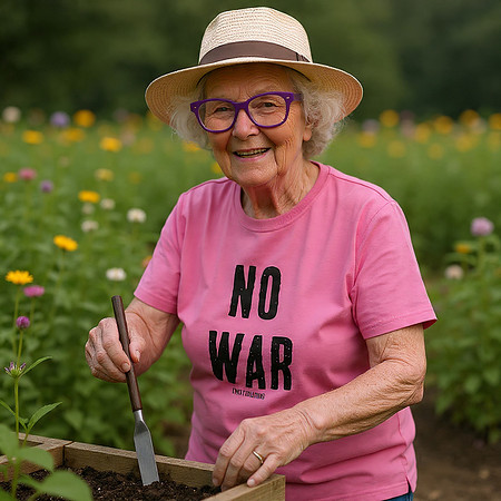 No War: Basic T-Shirt  (Athletic Pink)