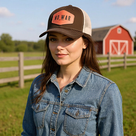 No War: Richardson 112 Hat (Leather Hexegon - Brown/Khaki)