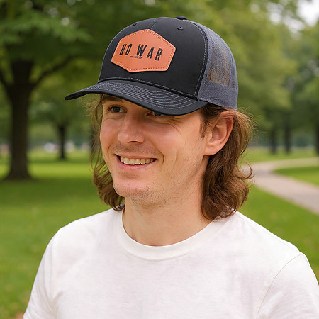 No War: Richardson 112 Hat (Leather Hexegon - Black/Charcoal)