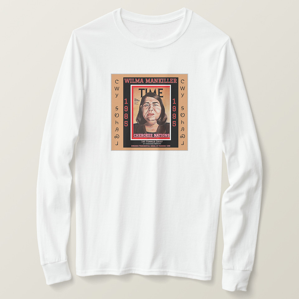($29.80) Basic Dark T-Shirt: Chief Wilma Mankiller