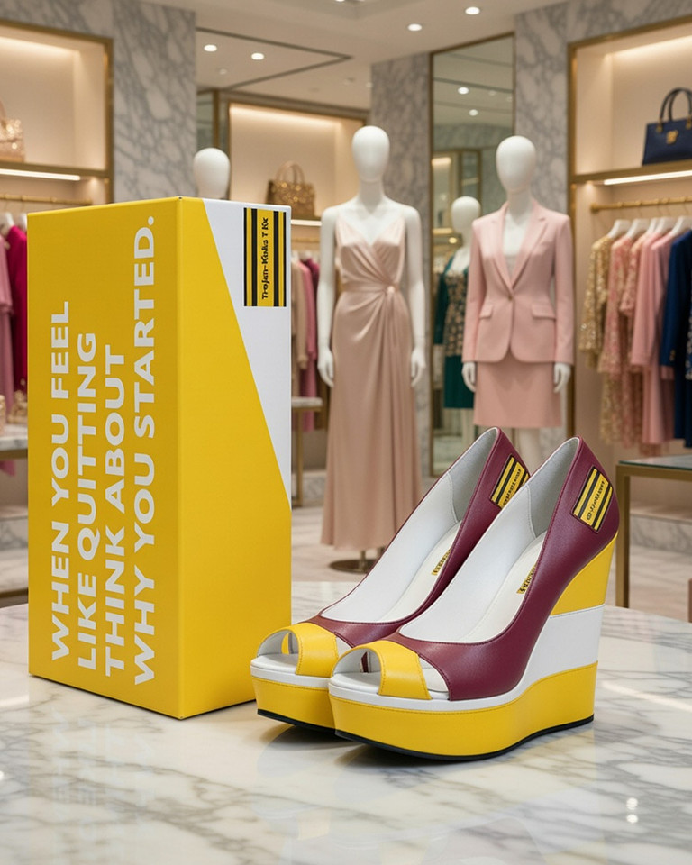 Trojan: Open Toe Wedge Sandals