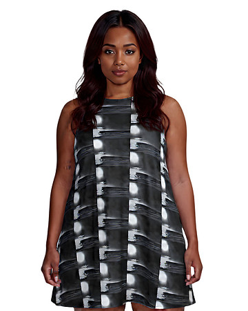 Surfside Black & White: A-Line Dress