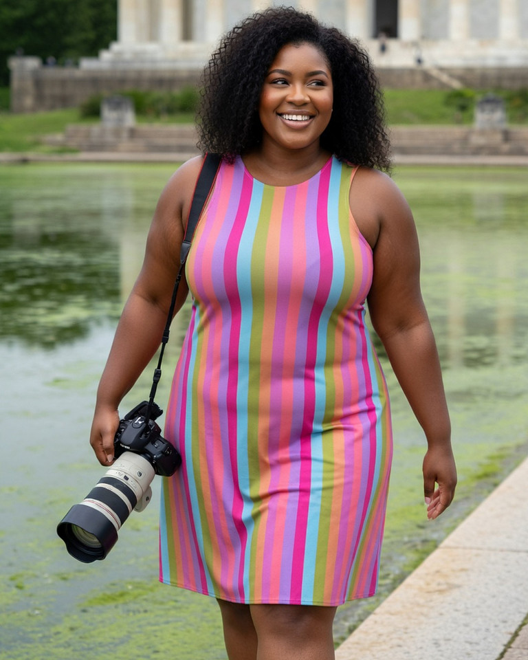 Springing Stripes: A-Line Dress