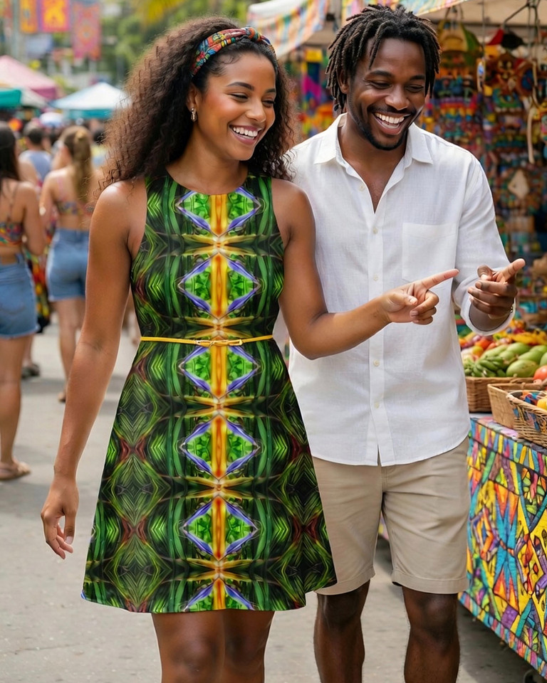 Kaleidoscope Yuba: A-Line Dress