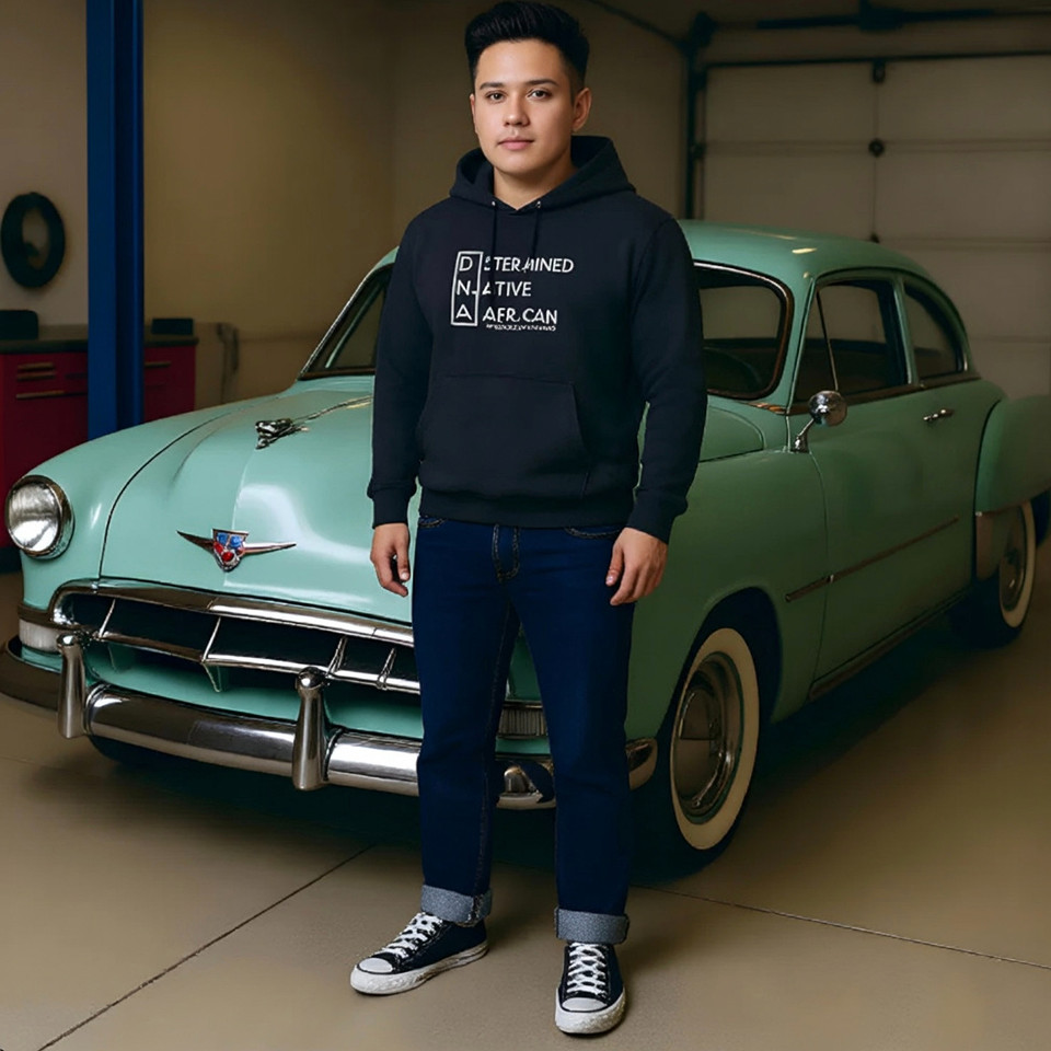 D.N.A - Determined Native American: Adult Pullover Hoodie