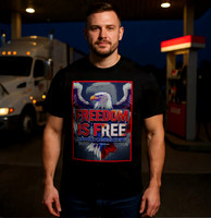 Freedom Is Free. Control Carriers Costs: Basic T-Shirt (Black)