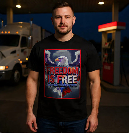 Freedom Is Free. Control Carriers Costs: Basic T-Shirt (Black)