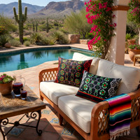 La Flor Verde: Outdoor Pillows