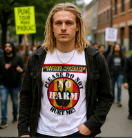 Peaceful Protester: Value T-Shirt (White)