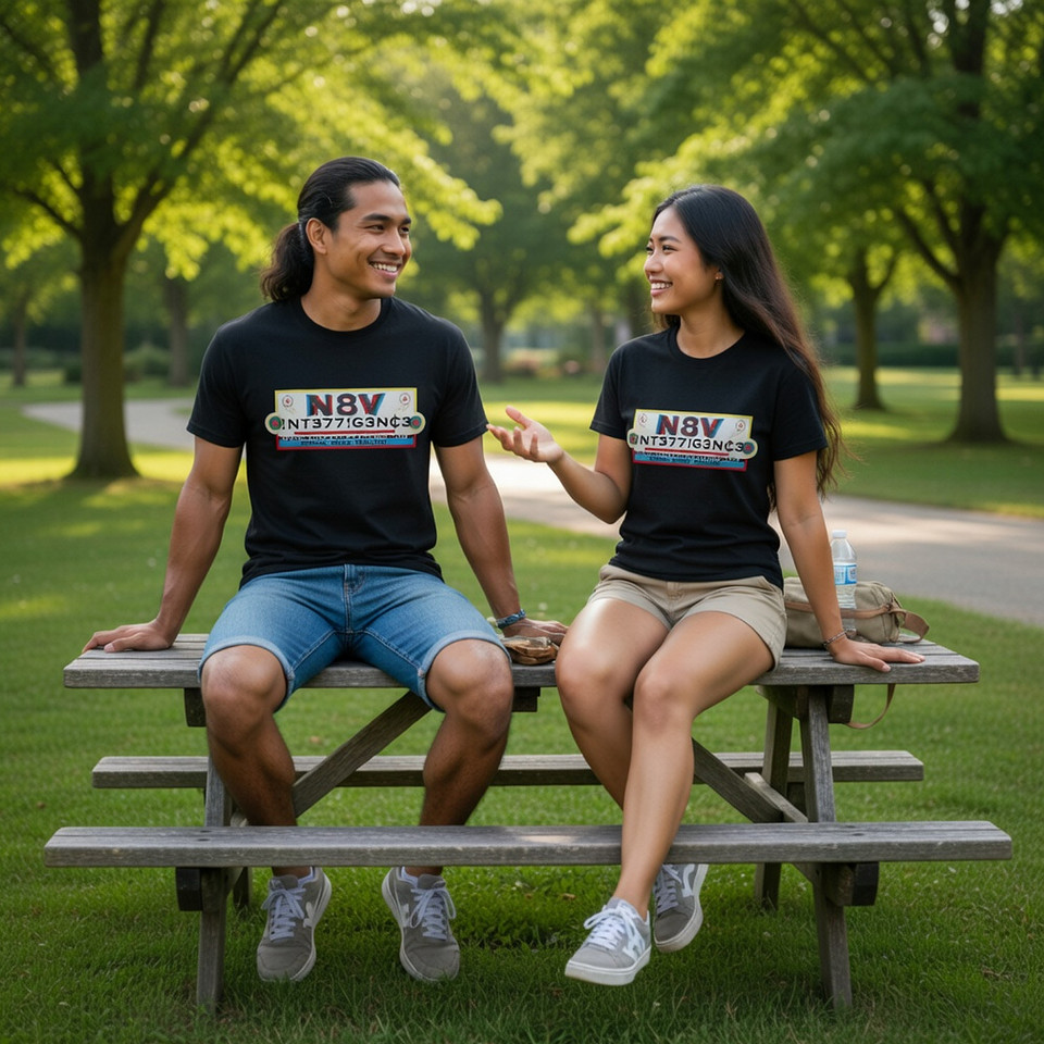 N8V !NT377!G3NC3: Basic Dark T-Shirt (Black)