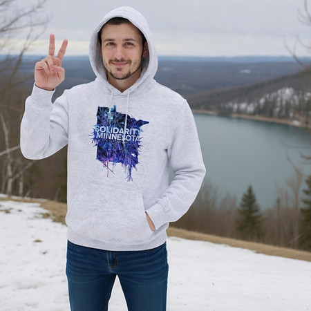 Solidarity Minnesota: Adult Pullover Hoodie (White)