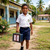 Metal Lunch Box (Blue): Belize