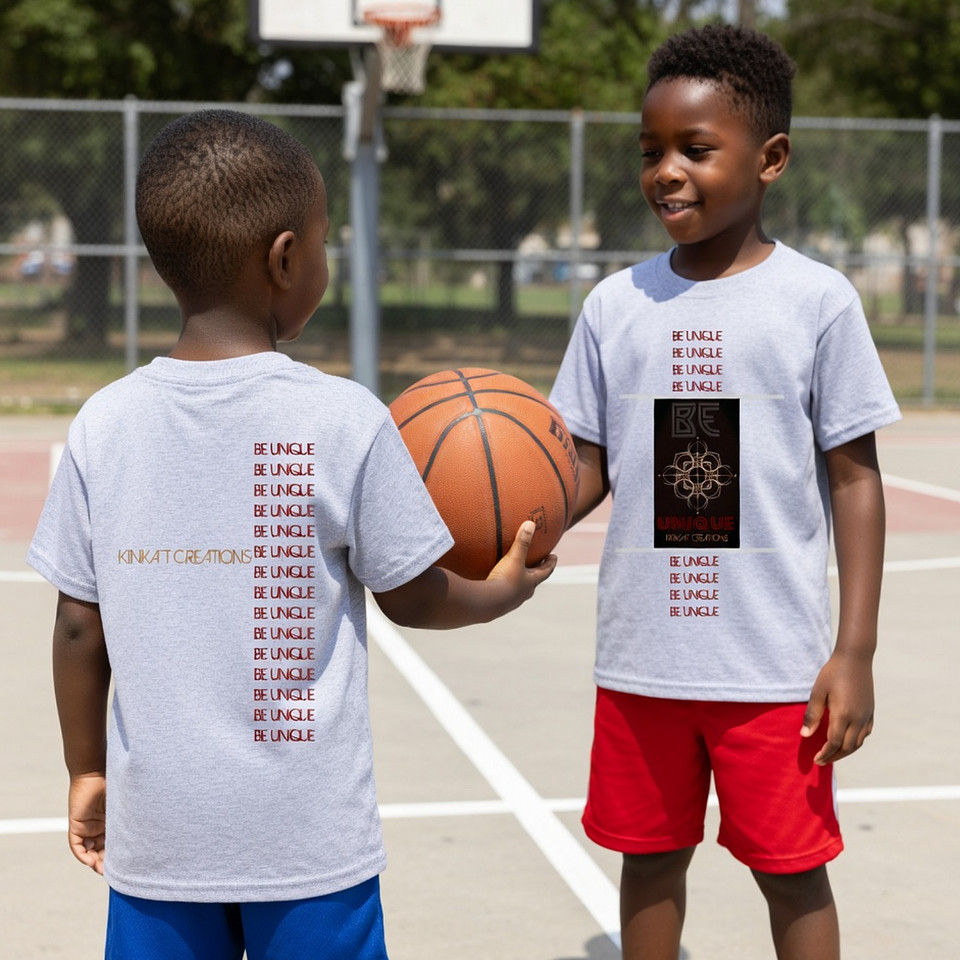 Be Unique: Kids Basic T-Shirts (Light Steel)