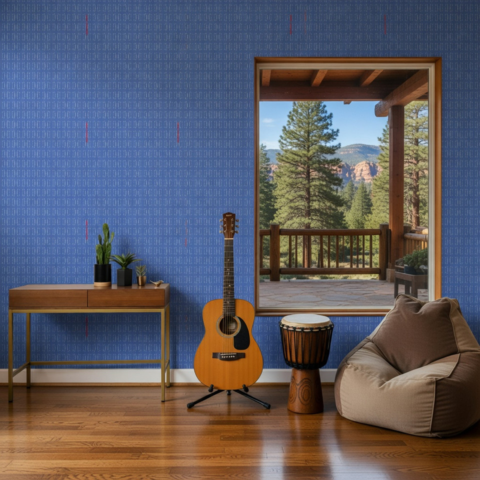 Blue Etchings: Wallpaper