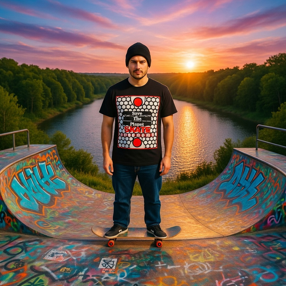 Save The Planet Skate: Basic Dark T-Shirt