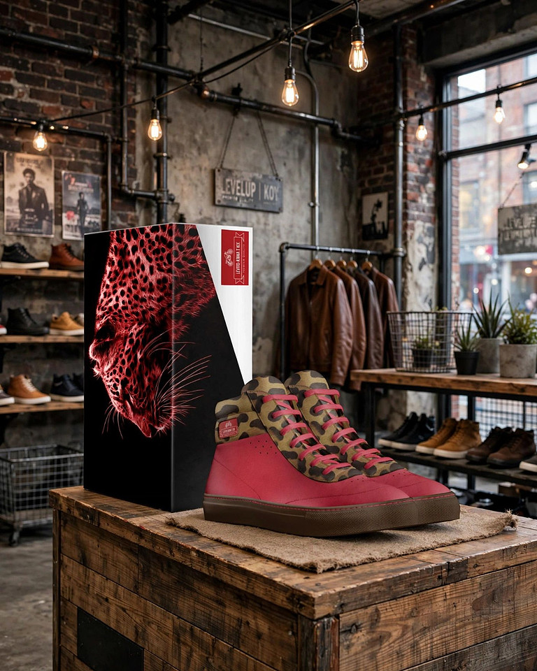 Vintage High Top Shoes: Levito