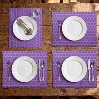 Purple Circles: Cloth Placemats
