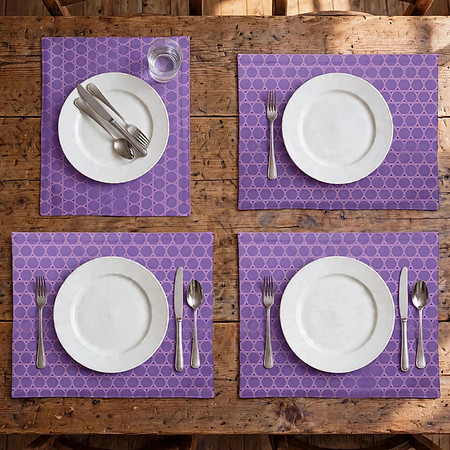 Purple Circles: Cloth Placemats