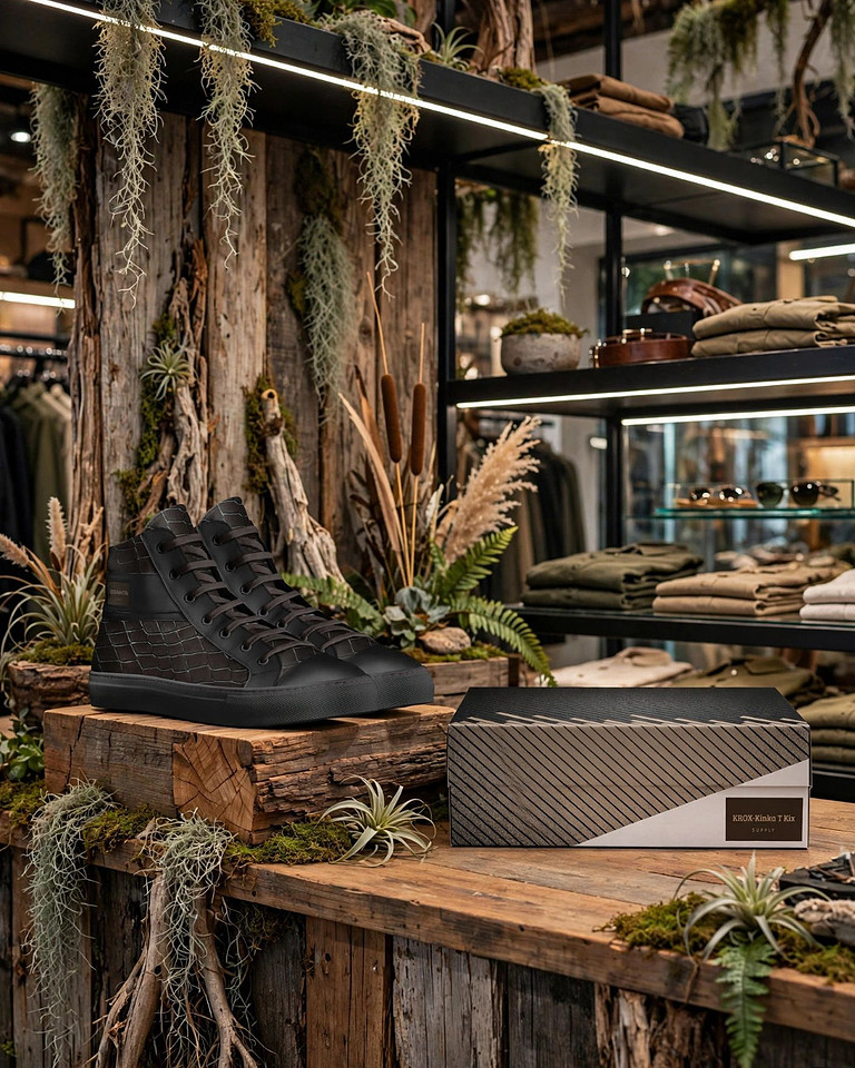 Classic High Top Shoes (Black): KROX