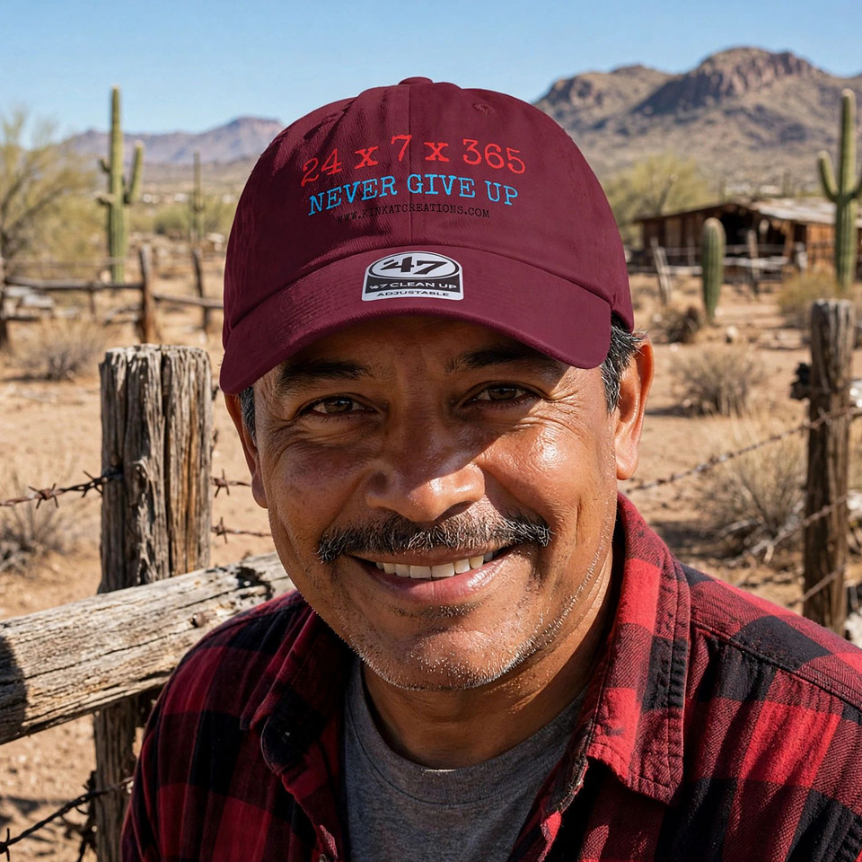 47 Brand- Classic Clean Up Hat: 24x7x365 (Cardinal)