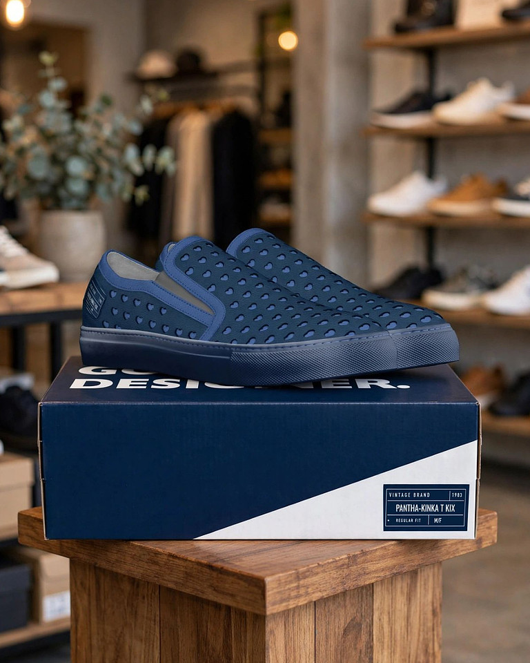 Pantha: Heart Slip On Sneakers