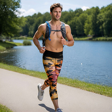 Camoflorange: Capri Leggings