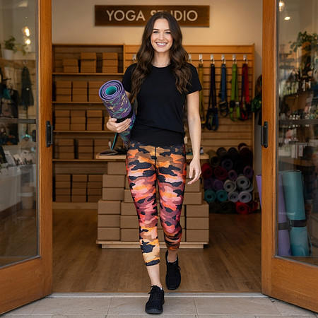 Camoflorange: Capri Leggings