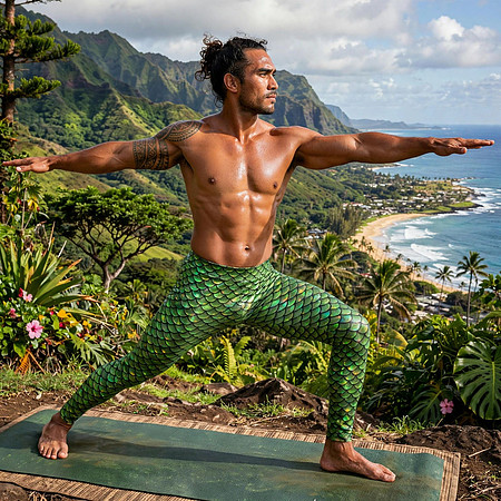Ocean Shimmers: Full Length Leggings