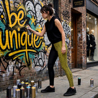 Street Racer: Hand-Sewn Full Length Leggings