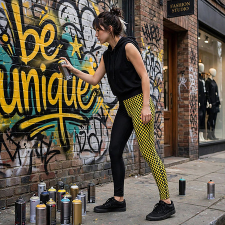 Street Racer: Hand-Sewn Full Length Leggings