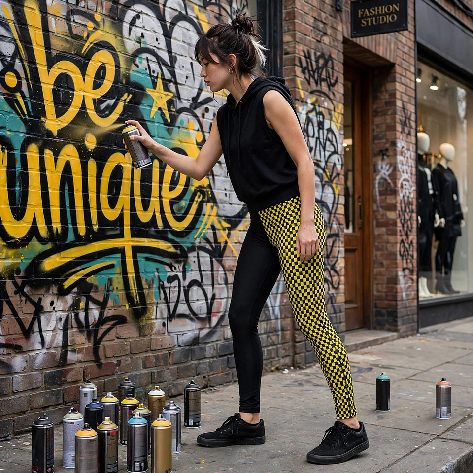 Street Racer: Hand-Sewn Full Length Leggings