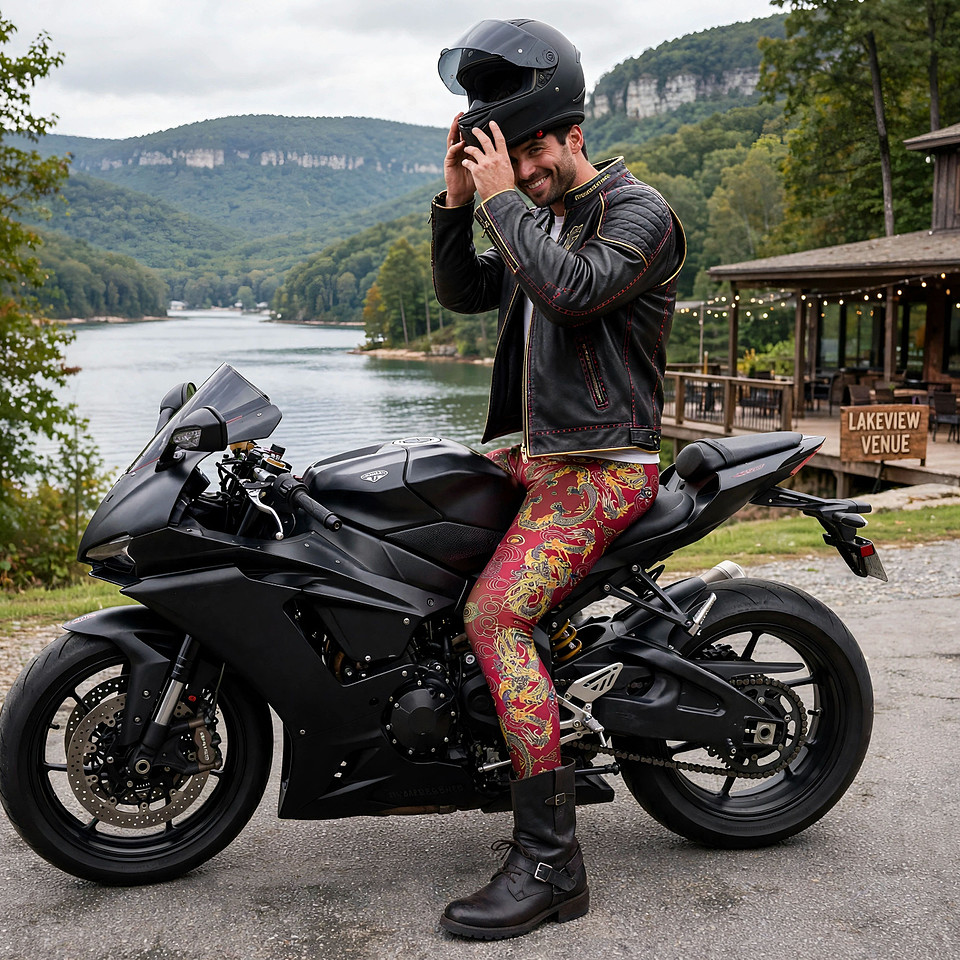 Red Dragon: Hand-Sewn Full Length Leggings