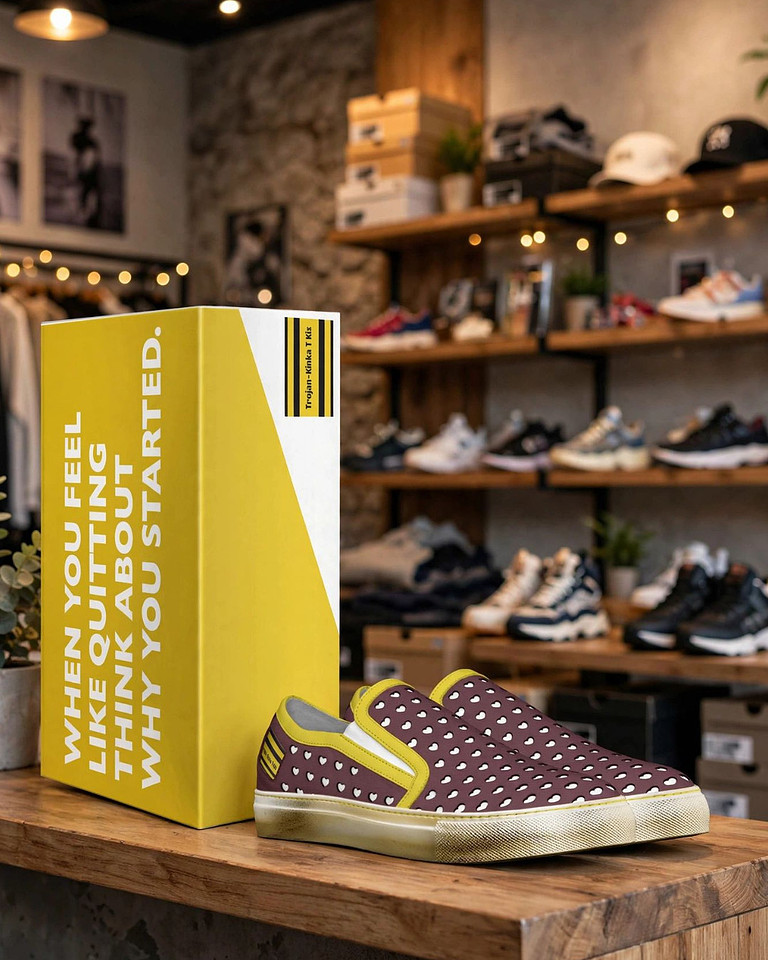 Trojan: Heart Slip On Sneakers