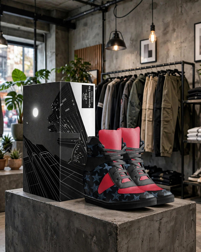 Myrman: Lace-Up Wedge Sneakers