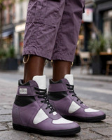 Lace-Up Wedge Sneakers: Grapo