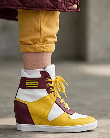 Trojan: Lace-Up Wedge Sneakers