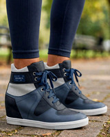 Pantha: Lace-Up Wedge Sneakers