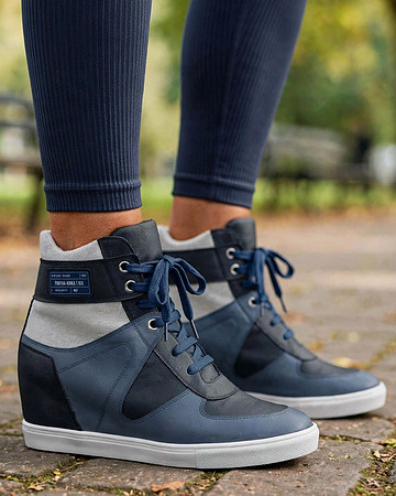 Pantha: Lace-Up Wedge Sneakers