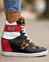 Lace-Up Wedge Sneakers: Levito