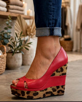 Open Toe Wedge Sandals: Levito