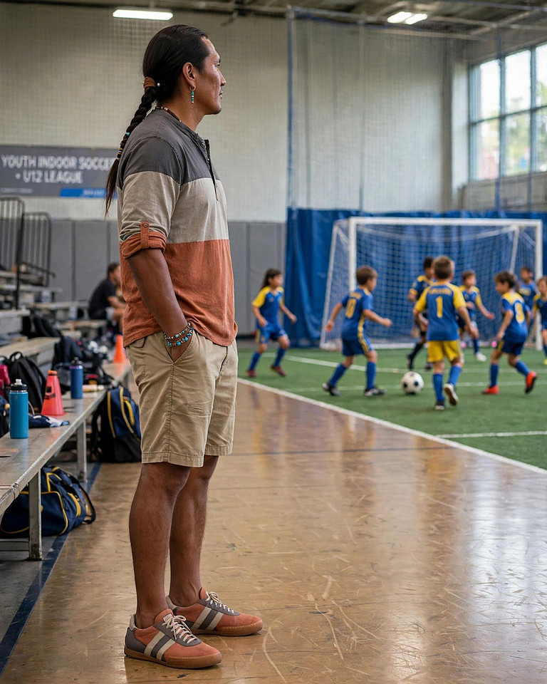 Indoor Soccer Style Striped Shoes: B3AR