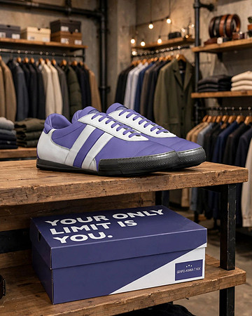 Indoor Soccer Style Striped Shoes: Grapo