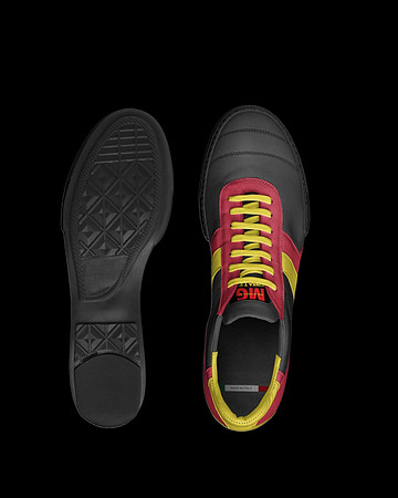 Striped Indoor Soccer Style Shoes: M.G.