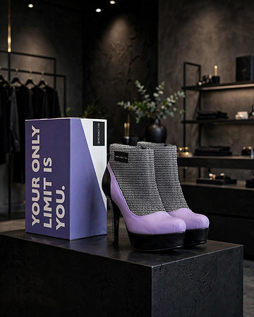 Ankle Boot Platform Stiletto Heels: Grapo